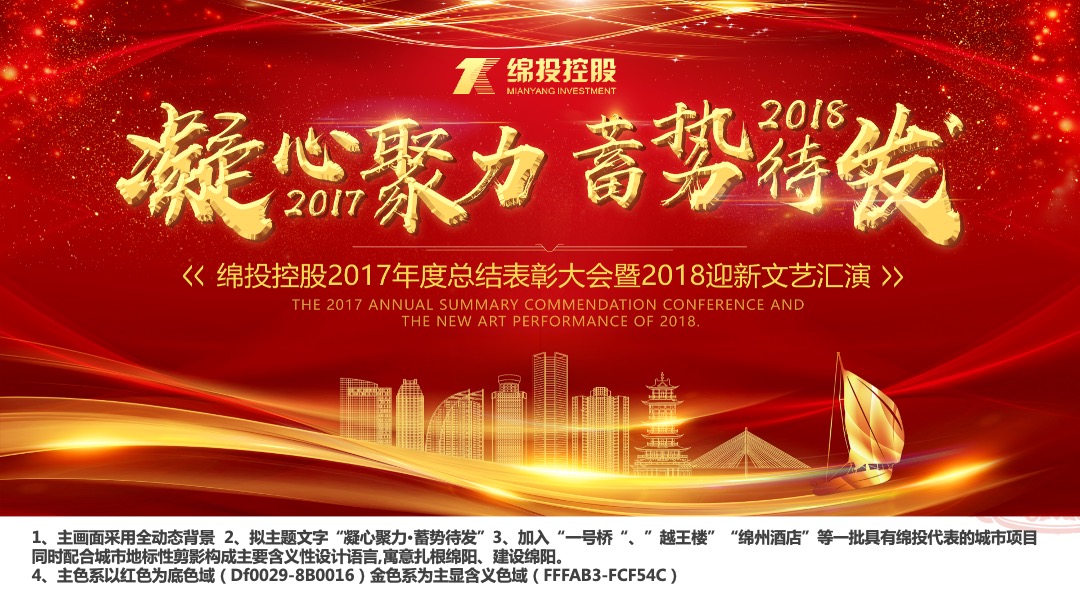 绵投控股年度总结表彰大会暨迎新文艺汇演舞美设计简案