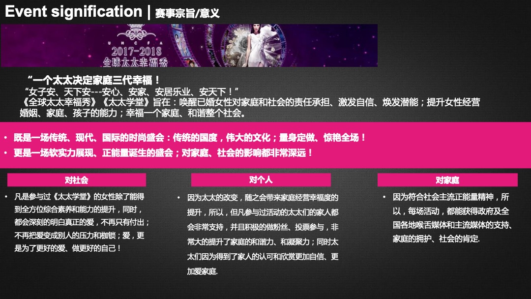 全球太太幸福秀活动招商方案