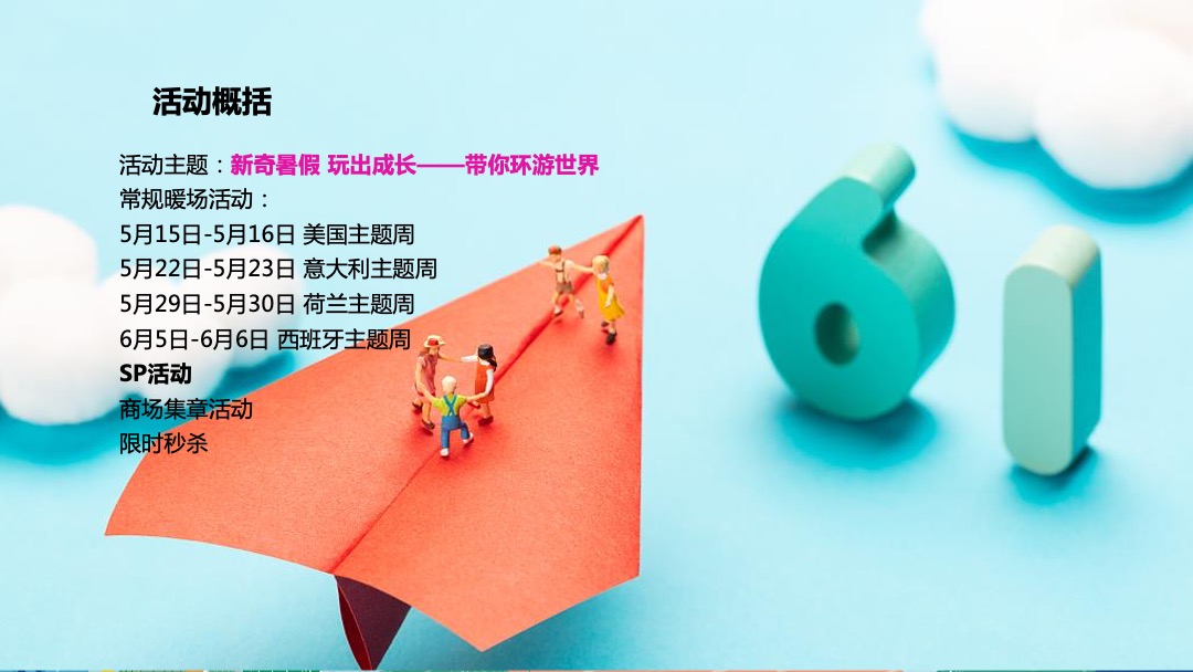 购物中心儿童节特别（新奇暑假 玩出成长主题）企划活动