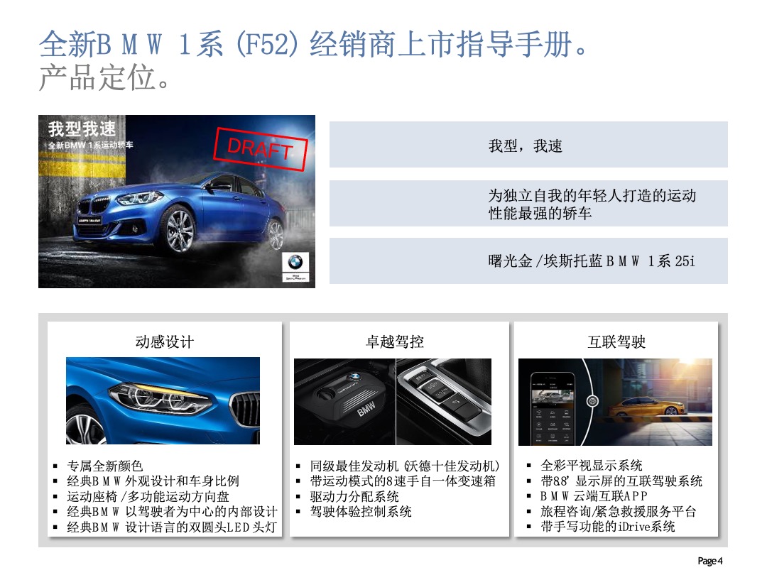 全新BMW 1系经销商上市指导手册