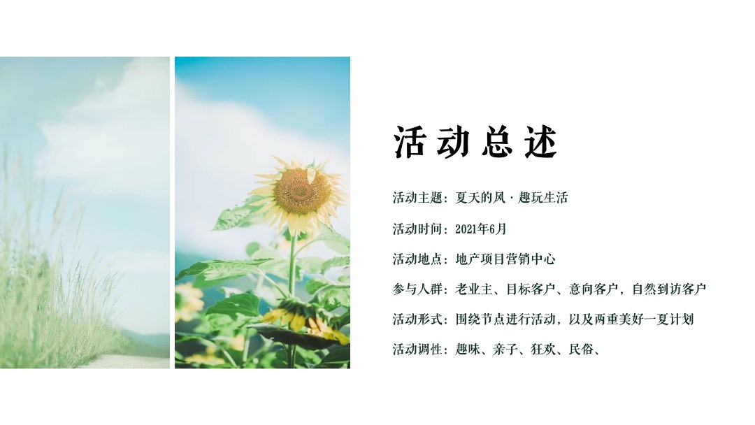 地产项目六月月度系列暖场（夏天的风·趣玩生活主题）活动策划方案