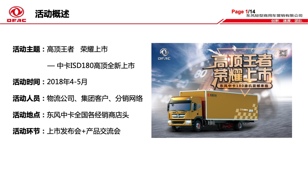 中卡汽车ISD180高顶上市发布会执行手册