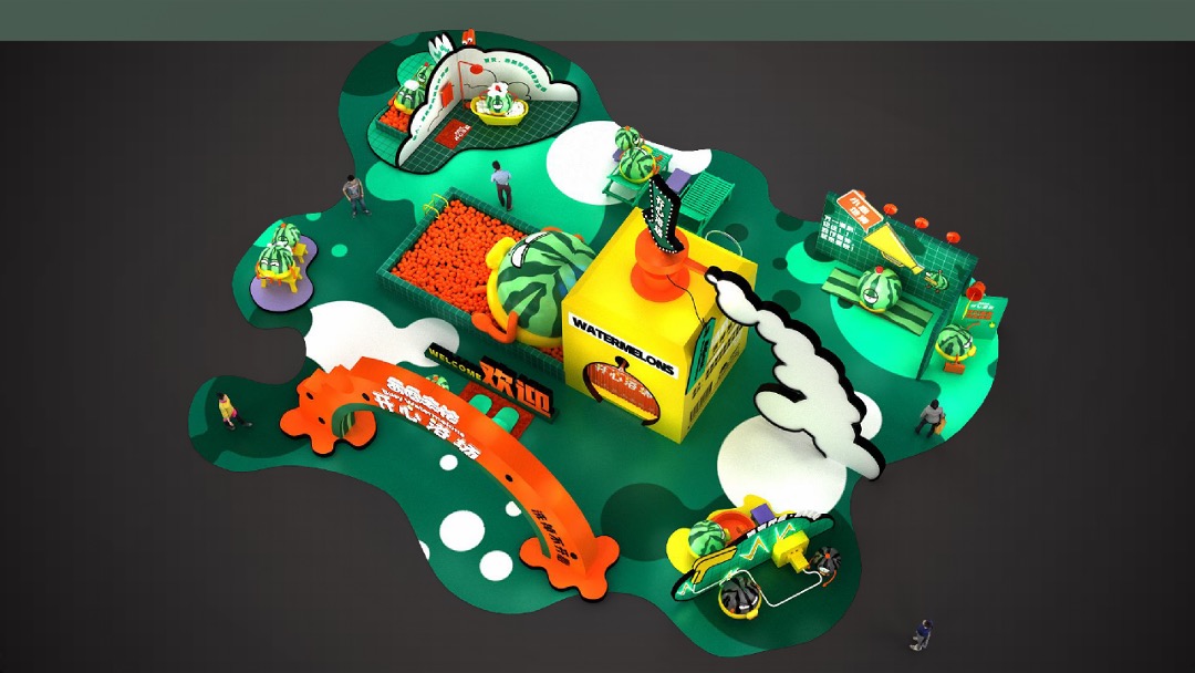 夏暑美陈方案-西瓜太忙-开心浴场