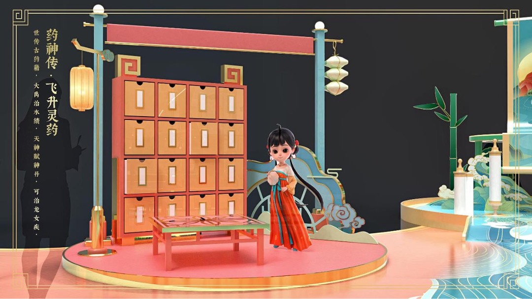 商业广场一禅小和尚主题矩阵商业展美陈方案