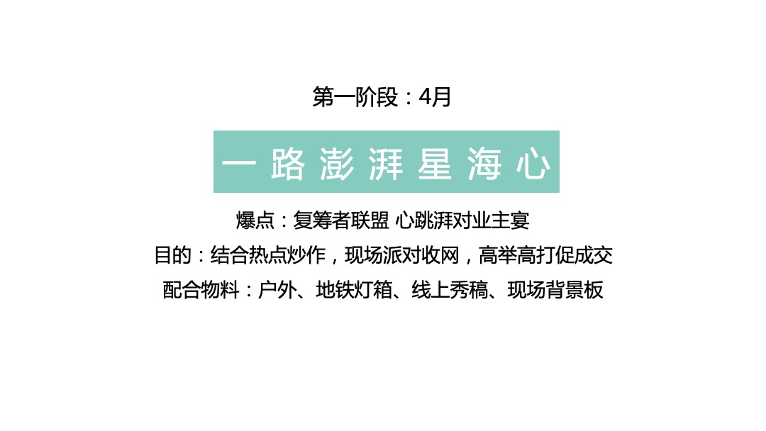 广保利星海小镇4月传播方案