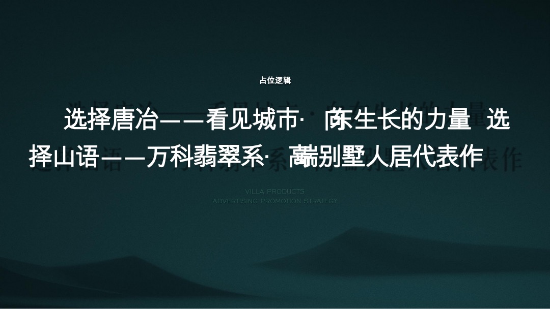 万科翡翠山语别墅推广方案