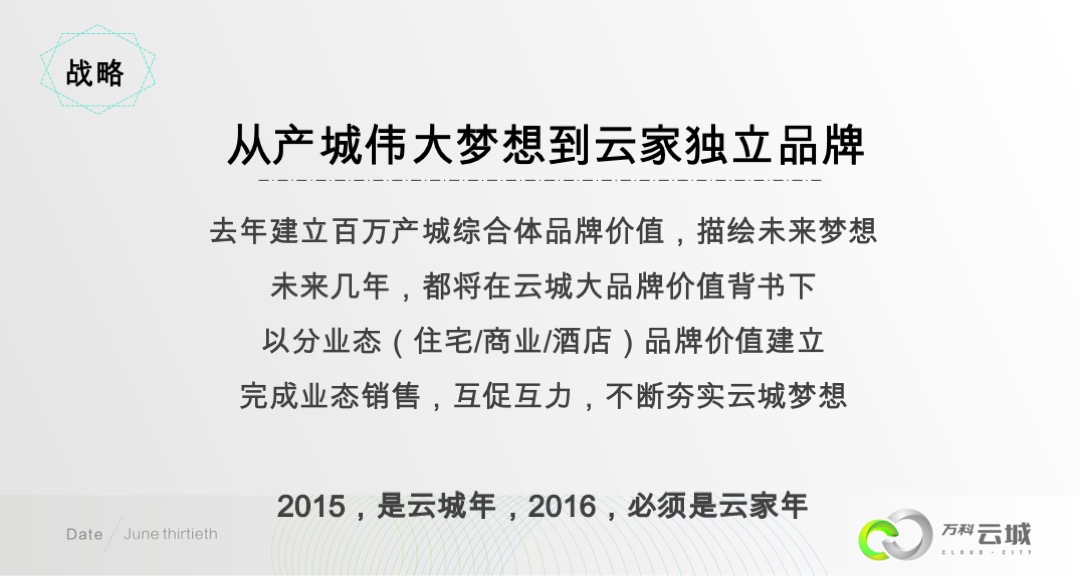 万科云城年度推广方案