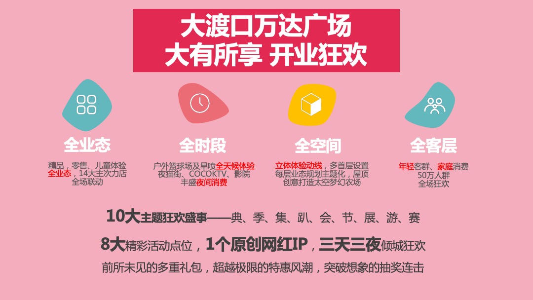 大渡口万达广场开业活动方案