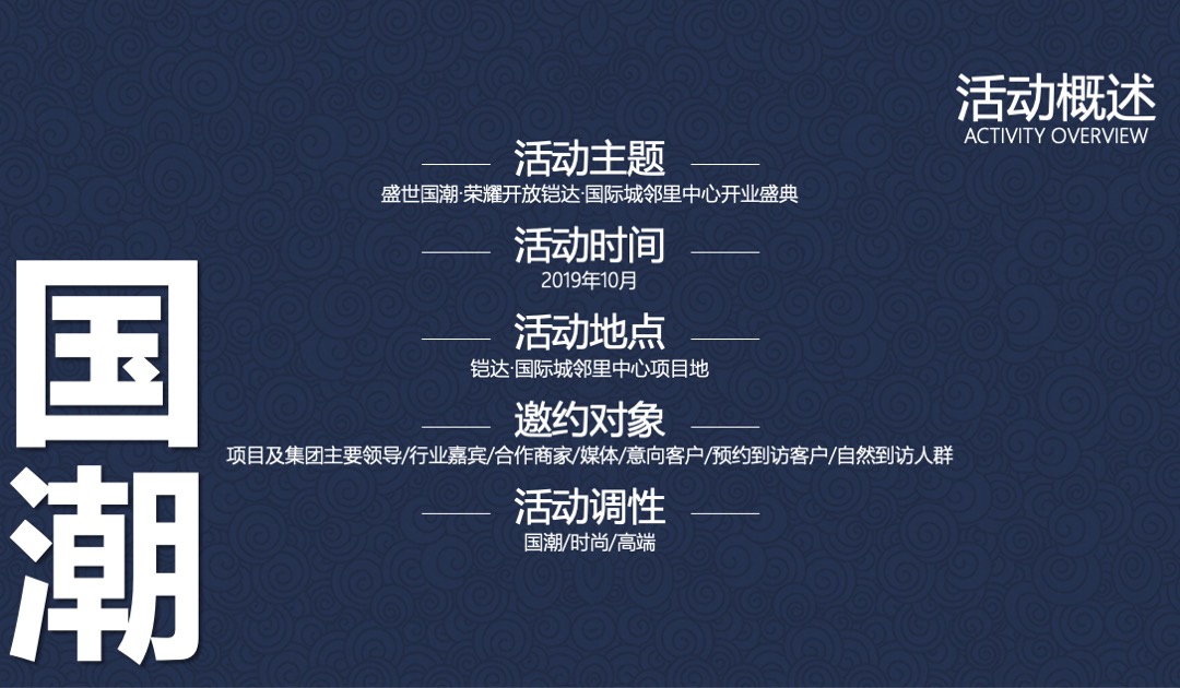 铠达·国际城邻里中心开业盛典（盛世国潮·荣耀开放）活动策划方案
