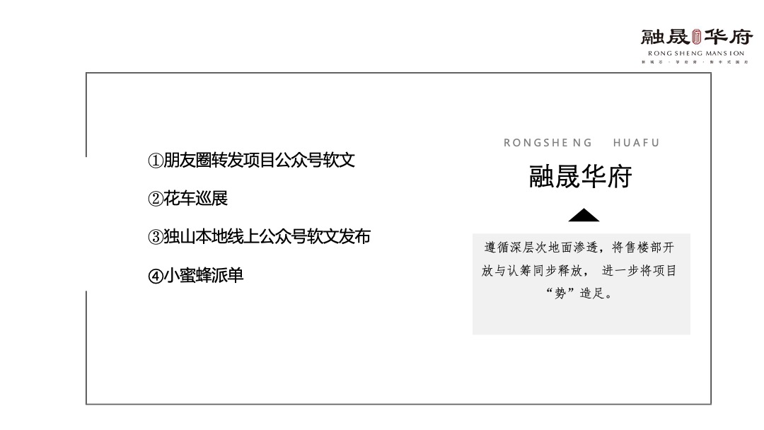 房地产独山·融晟华府营销中心亮相活动策划方案