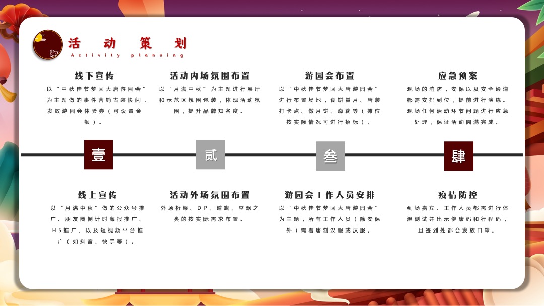 地产项目中秋游园会（月满中秋 梦回大唐主题）活动策划方案