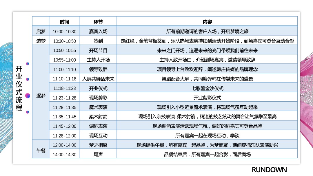 韩庄传媒开业公司活动执行案
