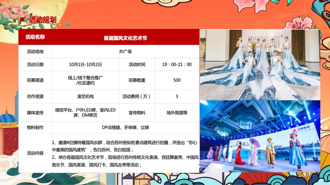 商业广场国庆假期及十月系列（国韵燃新主题）活动策划方案