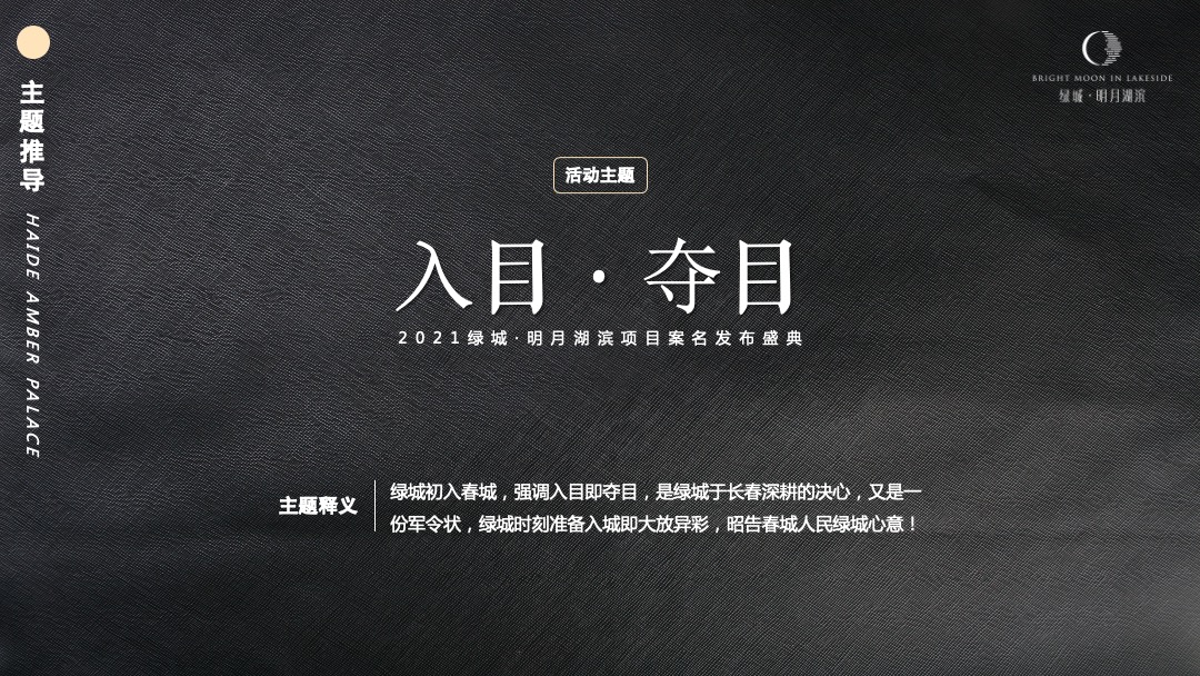 绿城·明月湖滨项目案名发布盛典（入目·夺目主题）活动策划方案