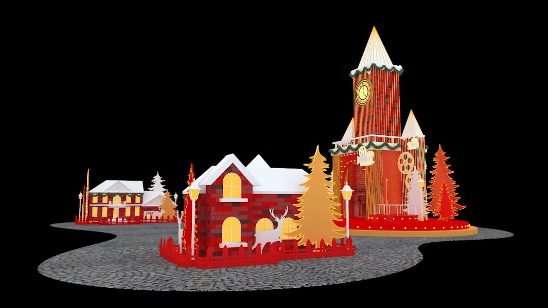 商业广场圣诞新年布置方案