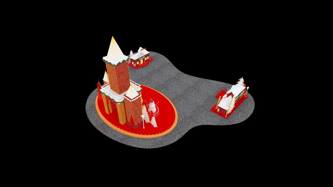 商业广场圣诞新年布置方案