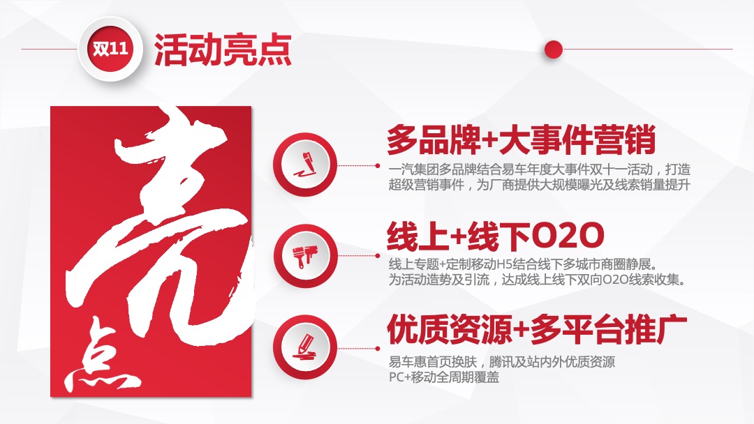 一汽集团&易车双十一合作策略方案