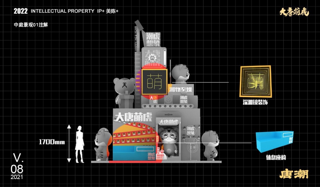 【大唐萌虎 潮虎想象】春节新年虎年双旦IP美陈方案