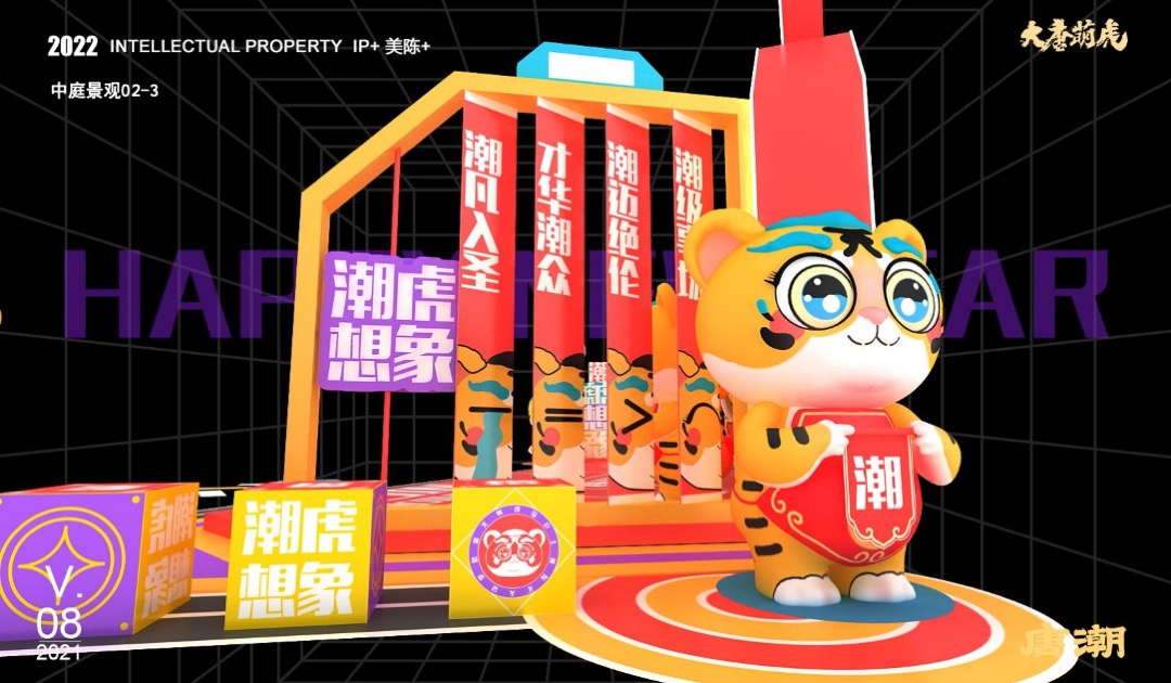 【大唐萌虎 潮虎想象】春节新年虎年双旦IP美陈方案