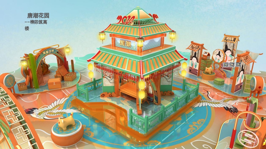 【唐潮萌虎】春节新年虎年IP美陈方案