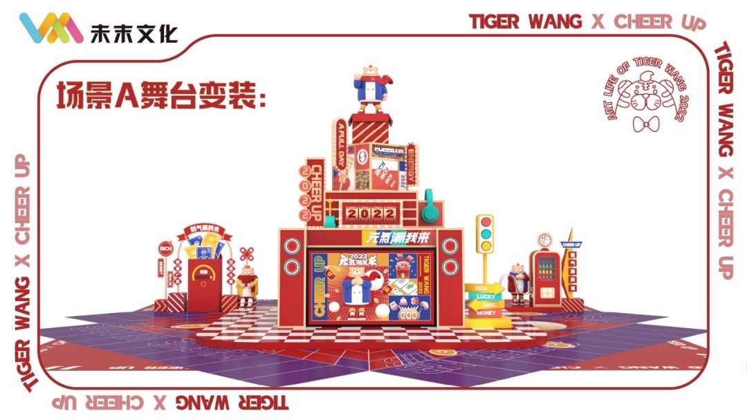 【TIGER WANG之元气潮我来】圣诞春节新年虎年IP美陈方案