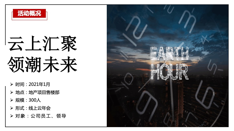 地产公司（云上汇聚 领潮未来主题）线上云年会盛典活动策划方案