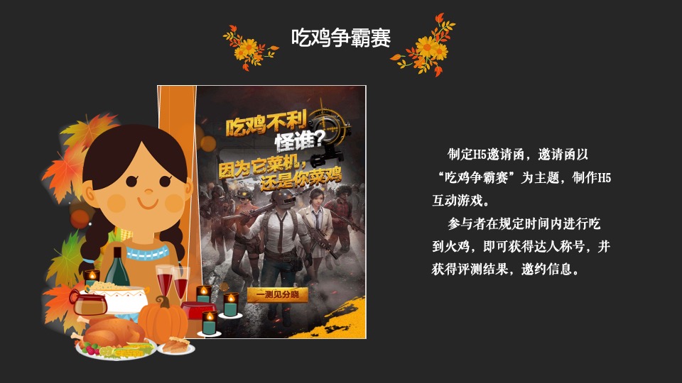 地产项目感恩节火鸡宴（万诱引力 今晚吃鸡主题）活动策划方案
