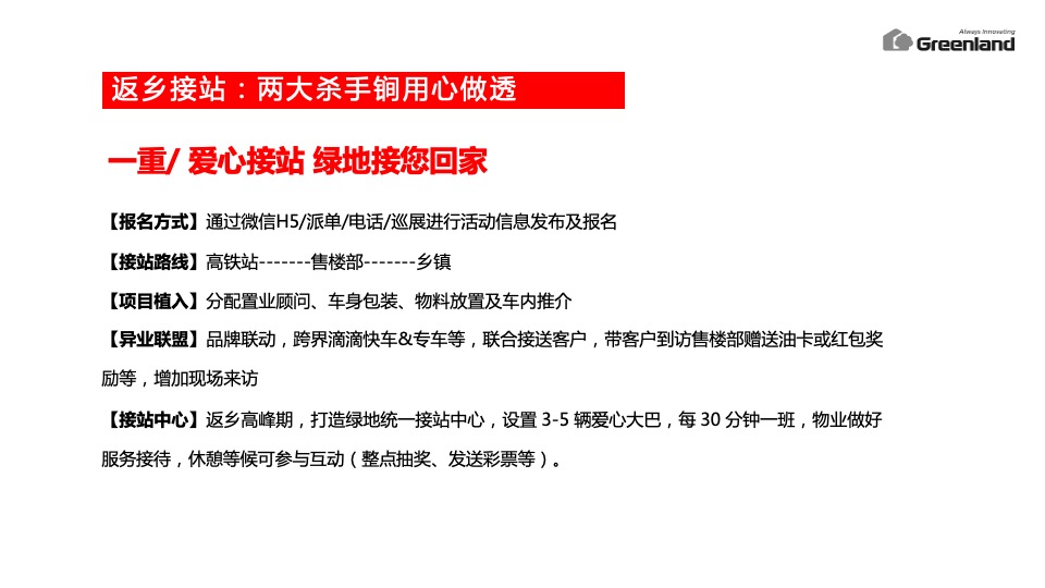绿地集团新春返乡置业执行方案（策略活动包装）
