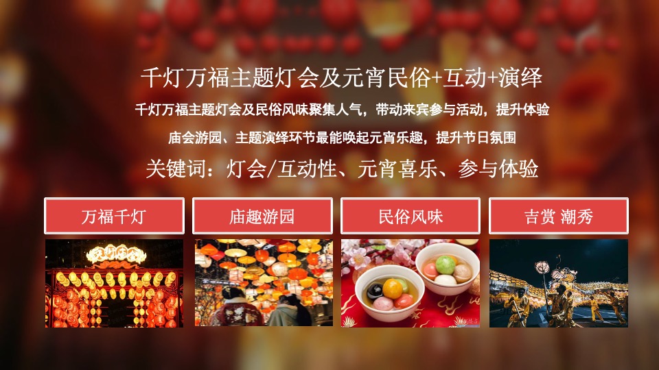 千灯万福喜乐元宵主题包装&元宵游园会