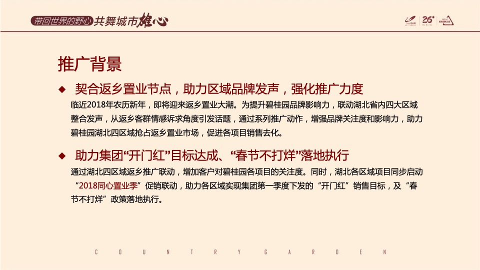 碧桂园湖北｜共舞城市雄心返乡联动推广指引