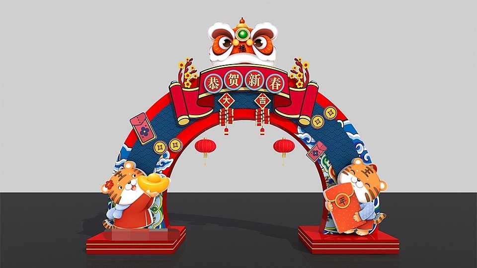 商业地产元旦&春节&新春主题包装美陈合集方案