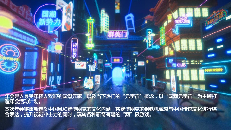 公司赛博朋克主题年会（国潮元宇宙·潮前年会计划主题）活动策划方案