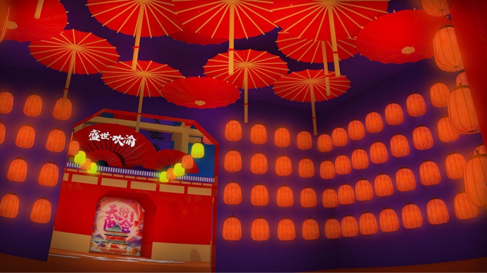 龙湖重庆时代天街周年庆光影庙会效果图