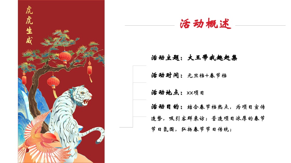 地产项目虎年新春国潮年货节（大王带我趣赶集主题）活动策划方案
