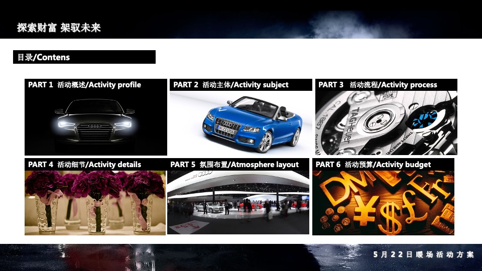 汽车品牌五月暖场（探索财富 架驭未来主题）活动策划方案