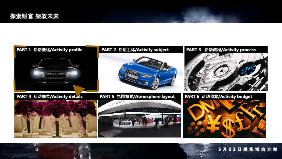 汽车品牌五月暖场（探索财富 架驭未来主题）活动策划方案