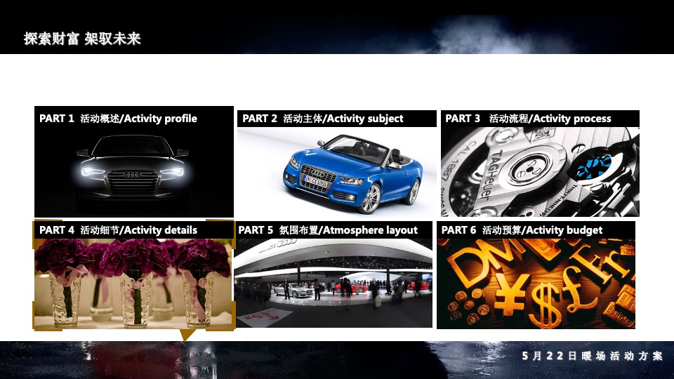汽车品牌五月暖场（探索财富 架驭未来主题）活动策划方案
