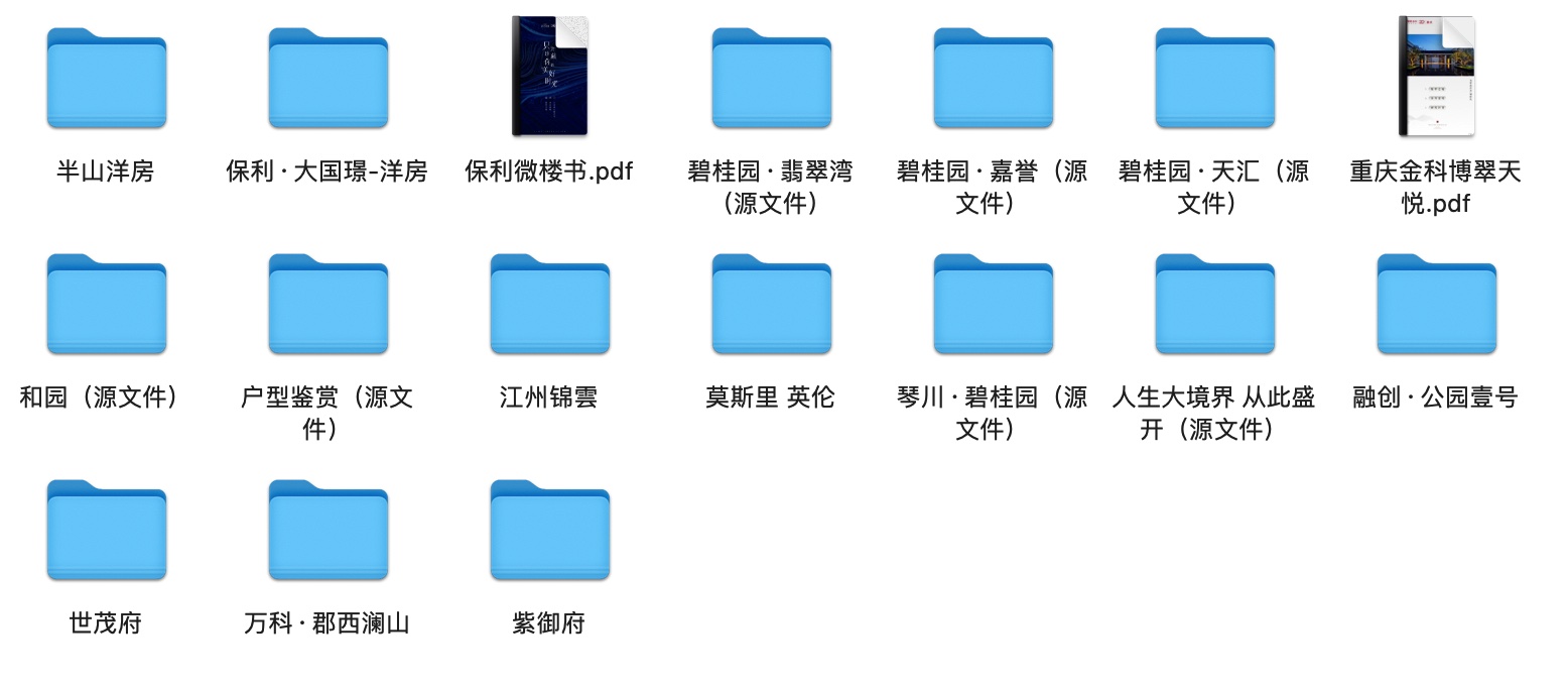 【地产物料】8大类别、100+项目微楼书合集
