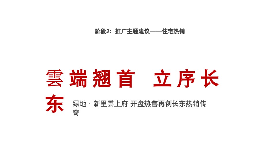 湖州绿地雲上府下半年推广提报