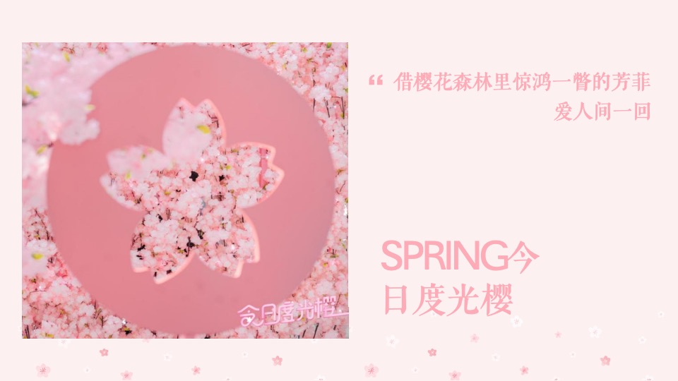 春季四月樱花季暖场（今日度光樱主题）活动策划方案