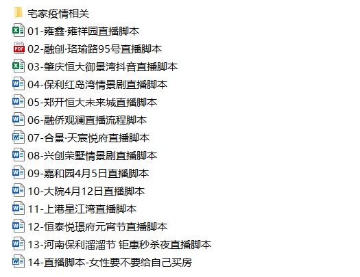 必备资料包 | 100个地产视频脚本&抖音运营方案合集