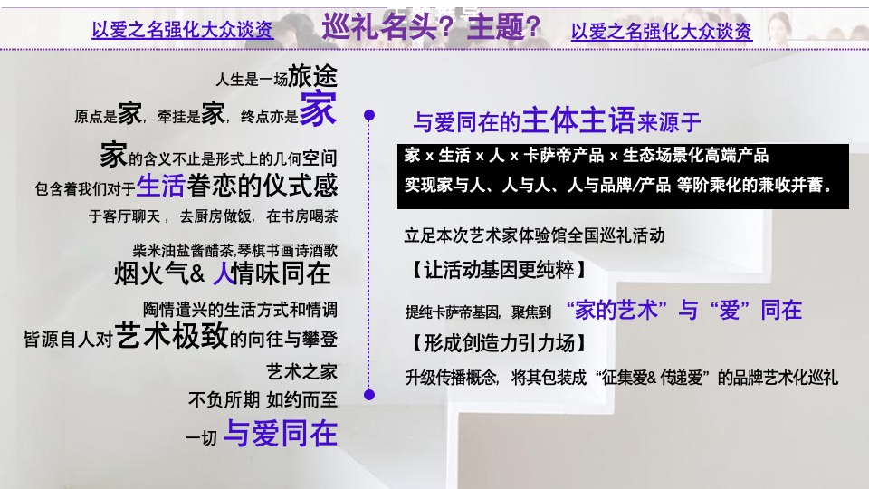 卡萨帝艺术家大型线下体验馆全国巡礼活动策划案（青岛深度）