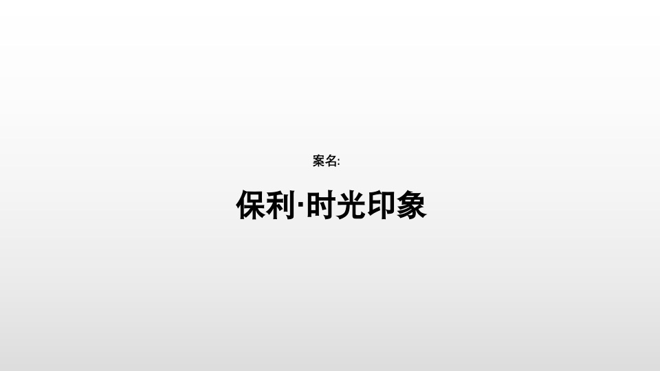 保利·时光印象推广策略案