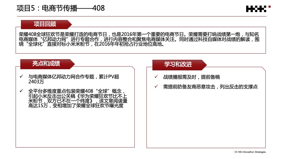 荣耀年度公关传播规划