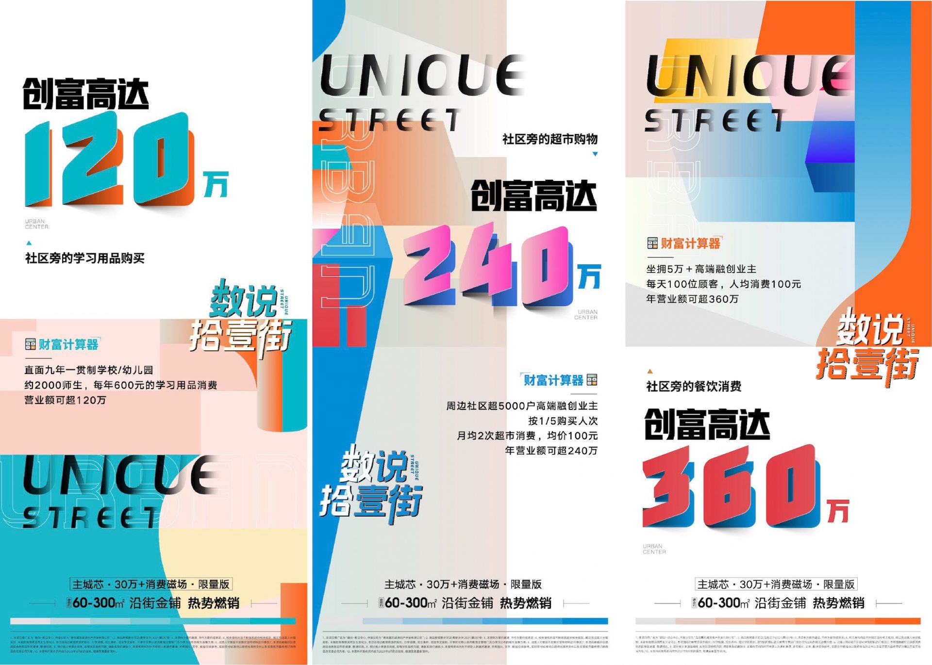 商业地产数说商铺价值点海报AI源文件