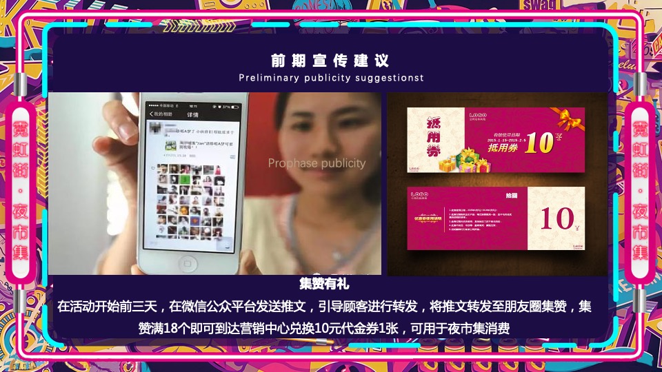 商业广场霓虹夜市集（霓虹云景·拾里夜巷主题）活动策划方案