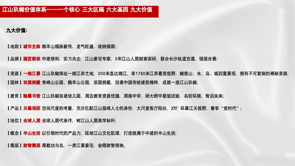 中建·江山玖樾年度提报