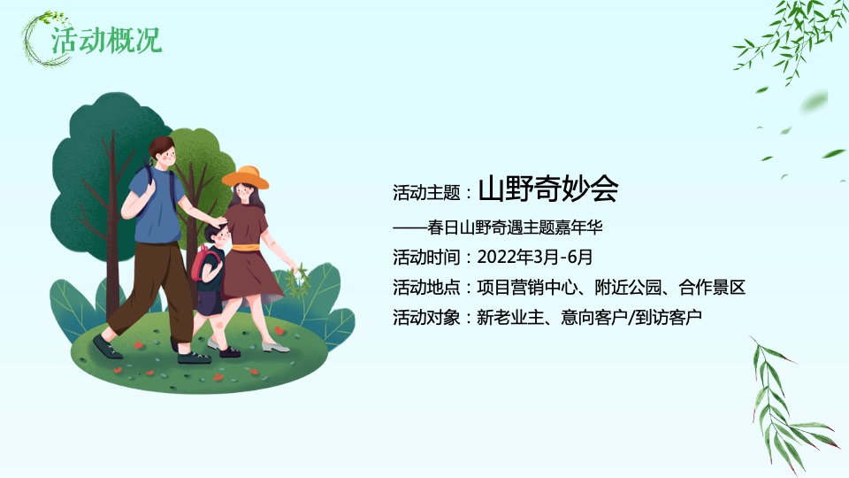 地产项目春日奇遇嘉年华（山野奇妙会主题）活动策划方案