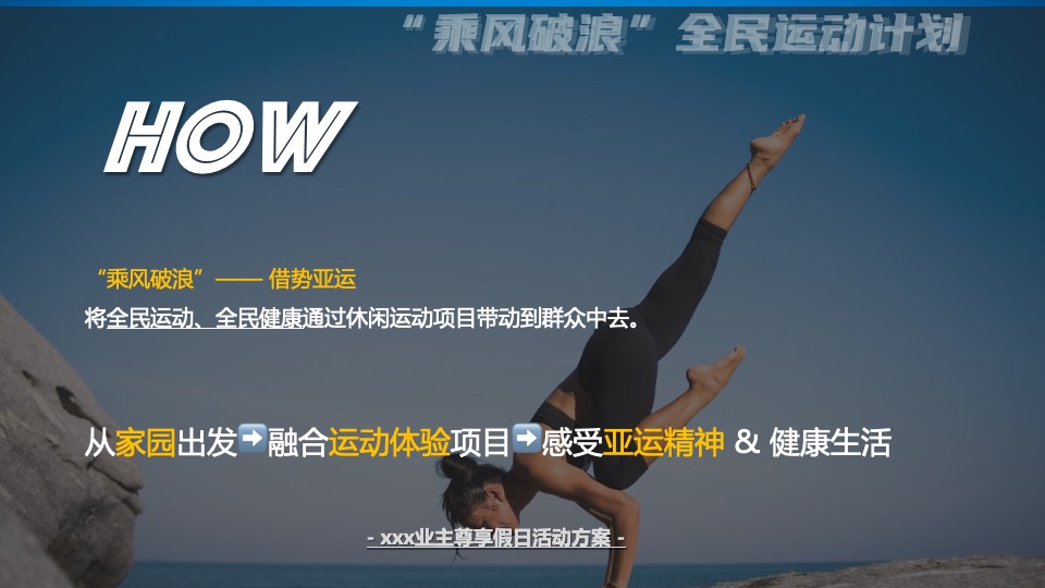地产项目业主尊享假日（乘风破浪 全民运动计划主题）活动策划方案