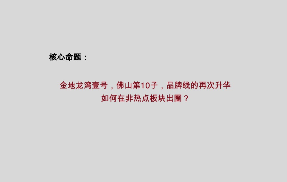 金地龙湾壹号推广策略方案